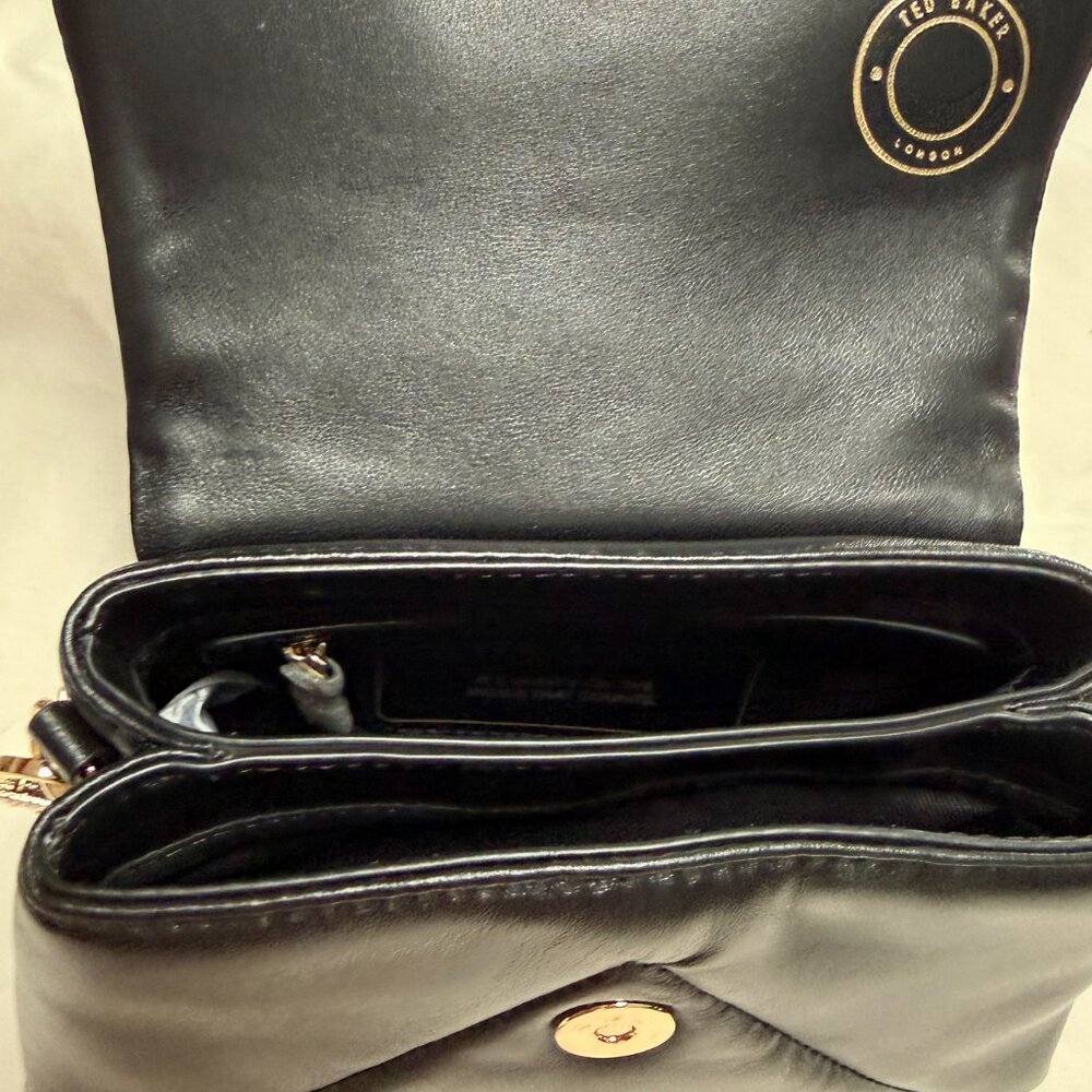 Ted Baker Poppy Small Satchel Crossbody Black Nappa Leather NWT - SO CUTE ❤️❤️ - Picture 6 of 7